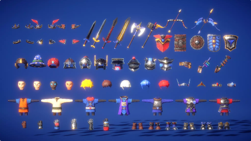 Screenshot_2020-04-04 Modular RPG Heroes PBR 3D 人形角色 Unity Asset Store(2).png